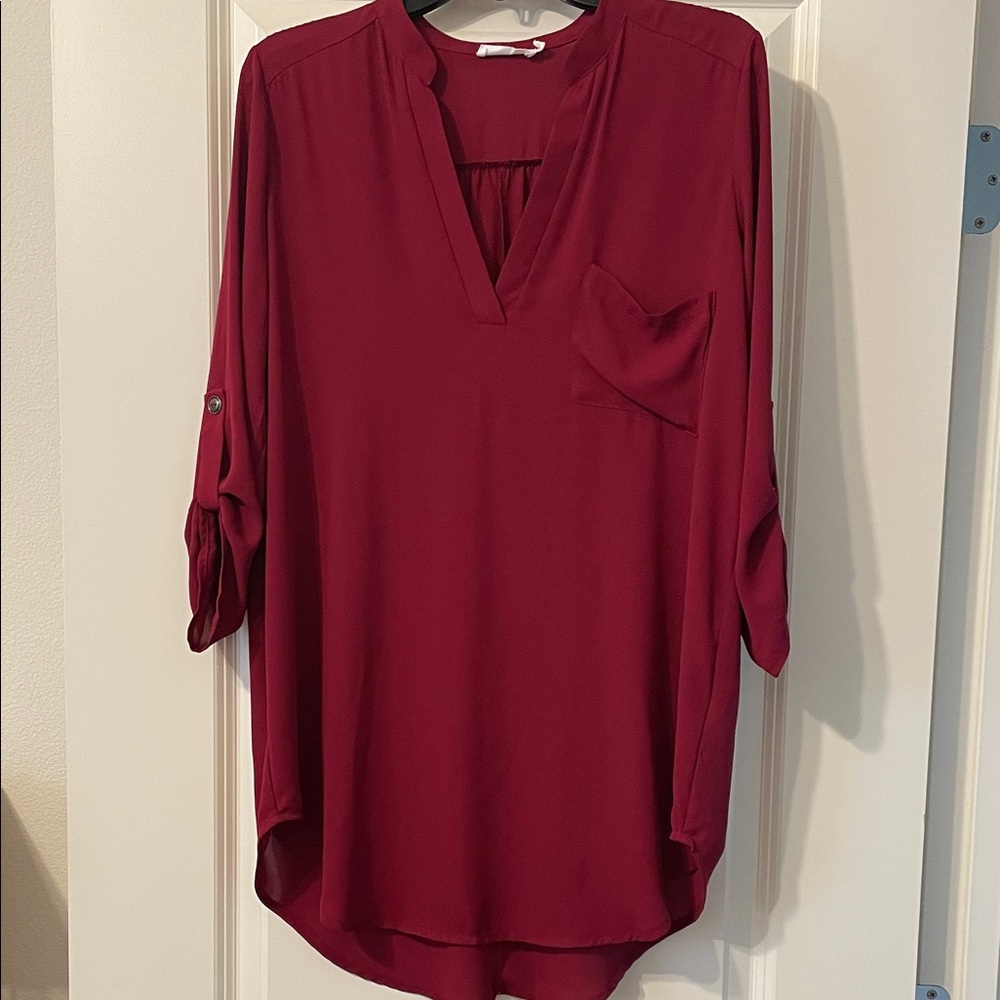 Lush Deep Red Women's Blouse size M